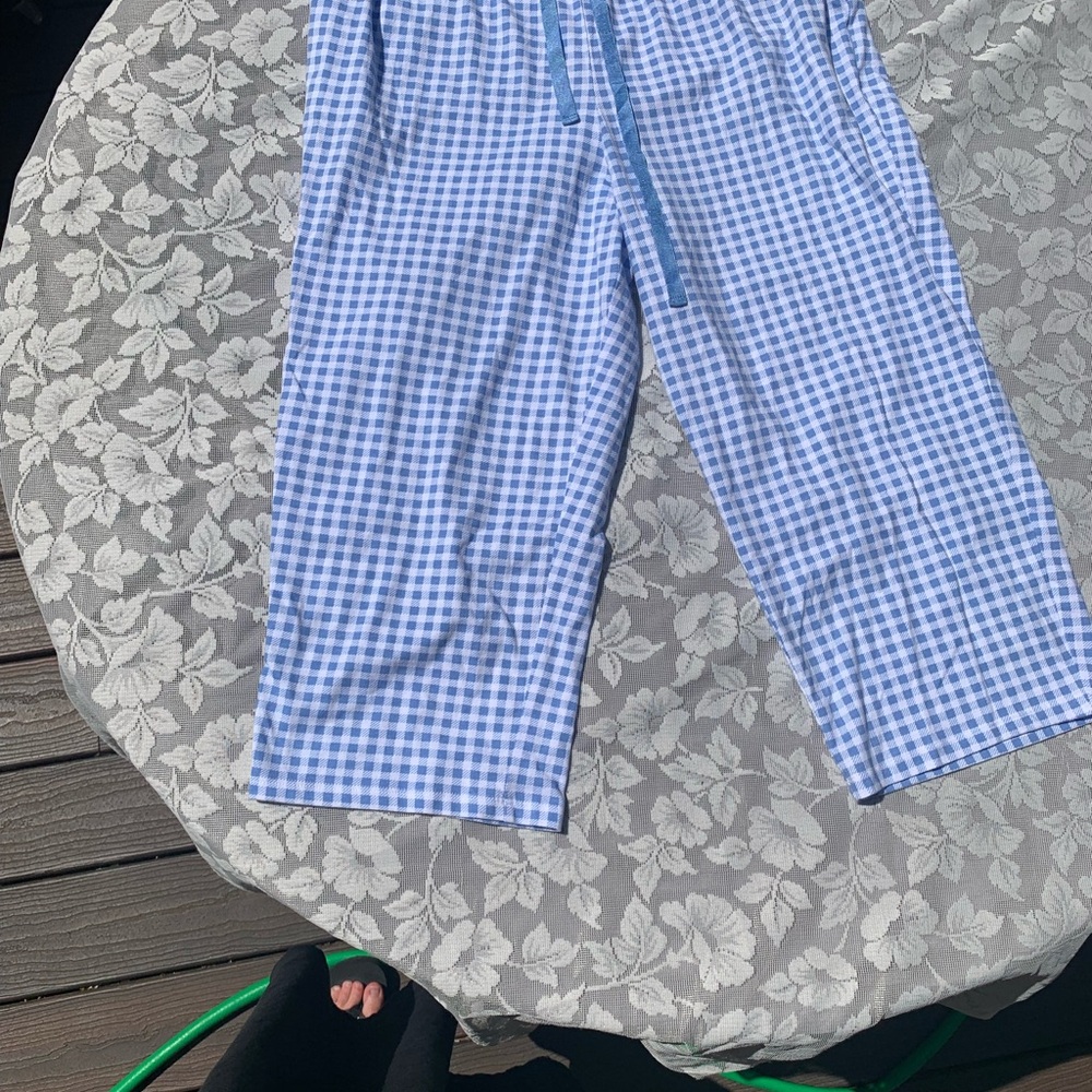 Croft & Barrow Light Blue Checkered Sleepwear